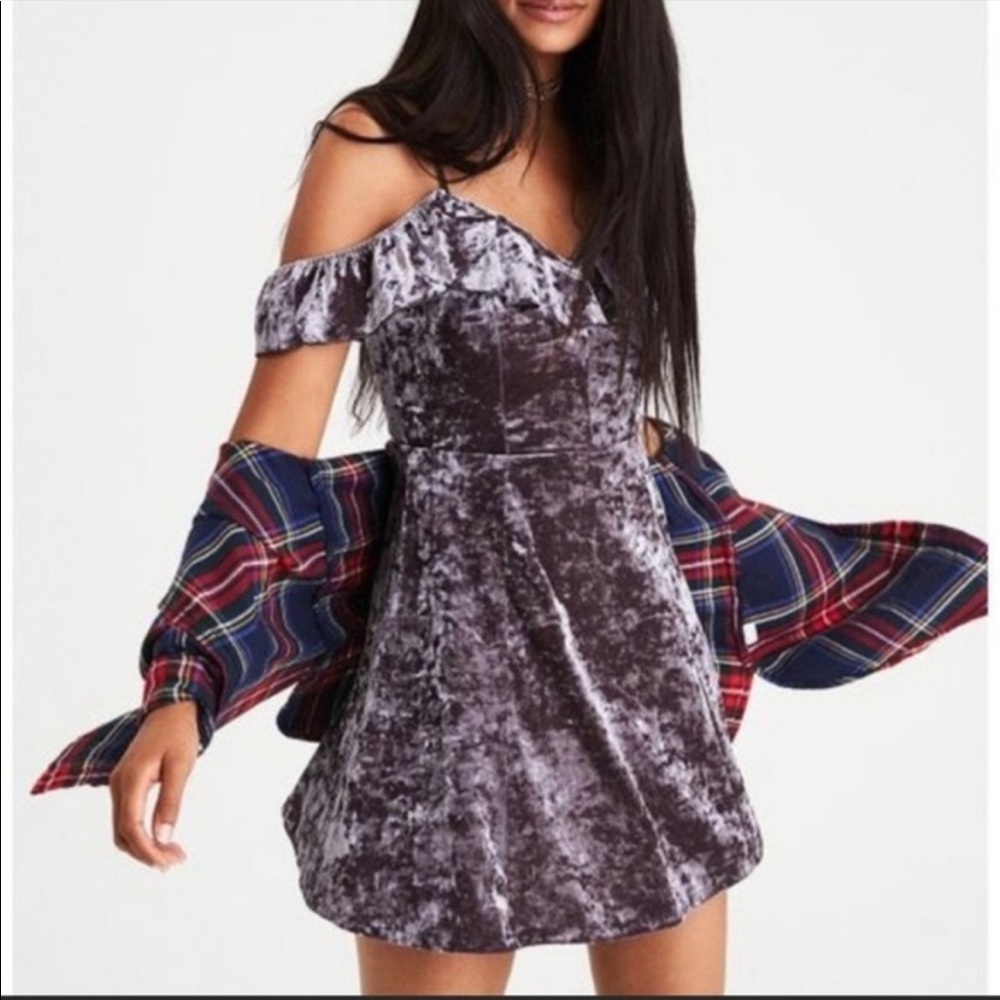 Size small velvet silver dress
